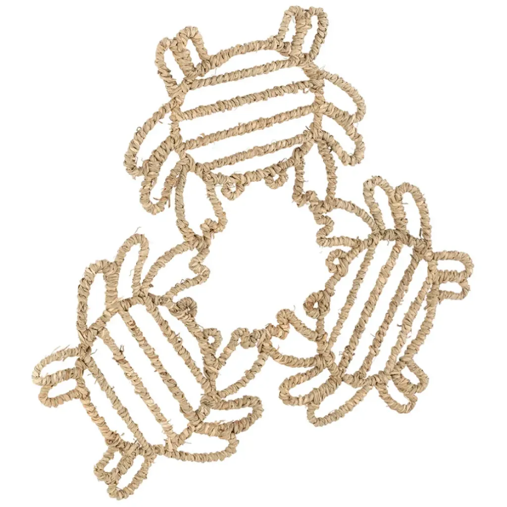 Fabrique de Styles Déco trio de crabes en jonc de mer - borneo* Petits Objets Déco