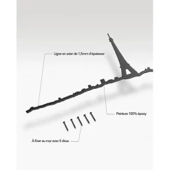 Fabrique de Styles Décoration murale ligne Paris 50cm* Déco À Suspendre Et Adhésive
