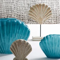 Fabrique de Styles Décoration Saint-Jacques sur pied en manguier et fer - Amarres* Petits Objets Déco