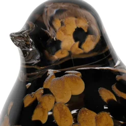 Fabrique de Styles Deco moineau en verre et camel - Serin* Petits Objets Déco