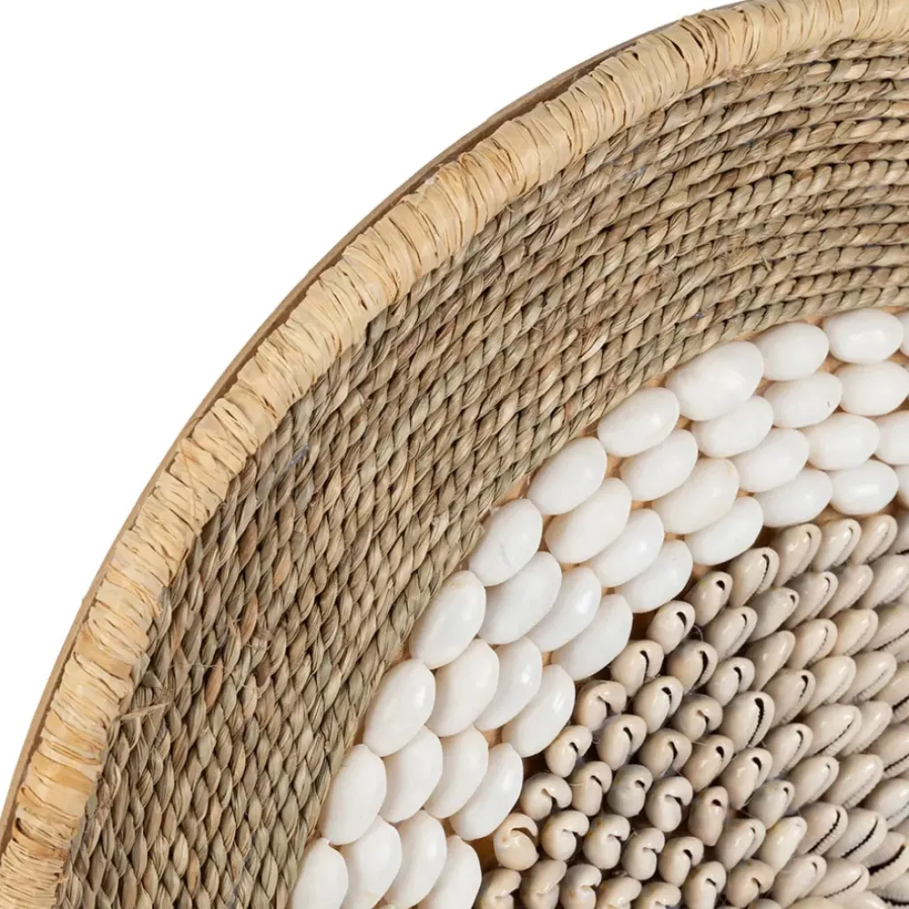 Fabrique de Styles Deco murale rosace en coquillage naturel et blanc - Cauri* Déco À Suspendre Et Adhésive