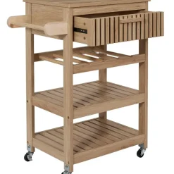 Fabrique de Styles Desserte en bois 3 niveaux et 1 tiroir - Kara* Ilots Et Dessertes