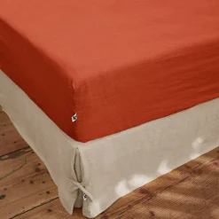 Fabrique de Styles Drap housse en lin lavé 140x190cm - Soline* Draps Housses