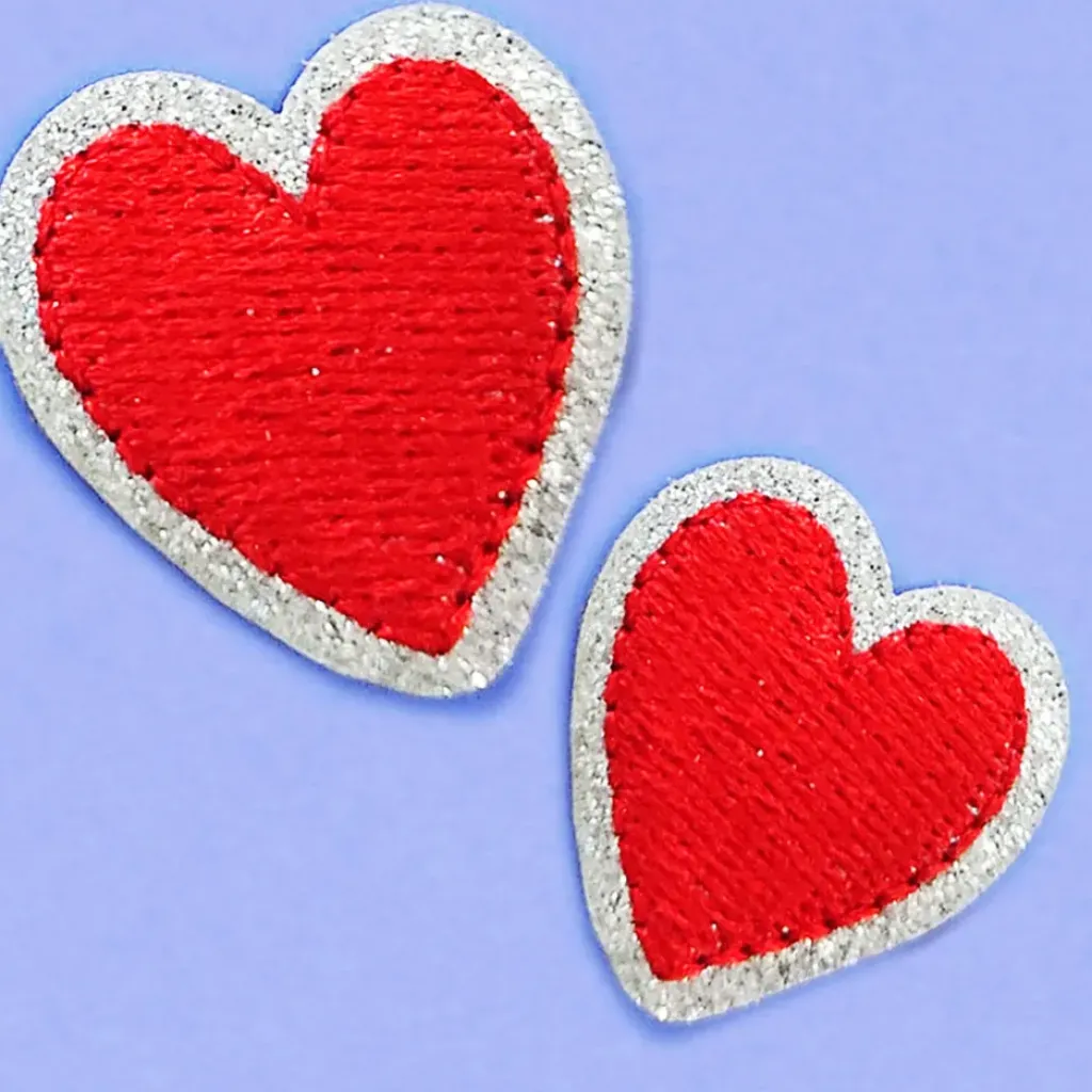 Fabrique de Styles Ecusson thermocollant à paillettes - Cœurs* Accessoires Mode
