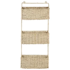 Fabrique de Styles Etagere murale 3 paniers recif en jonc de mer* Étagères Murales
