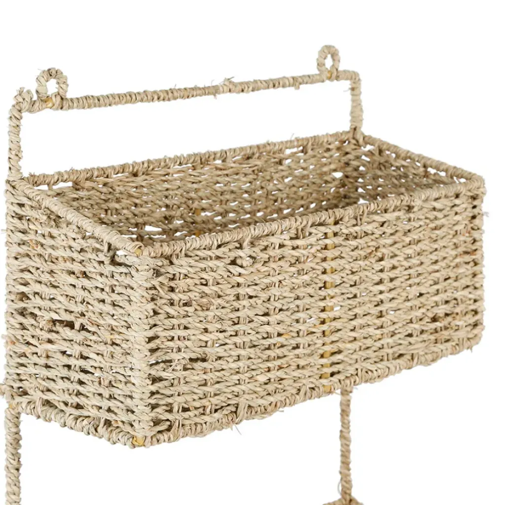 Fabrique de Styles Etagere murale 3 paniers recif en jonc de mer* Étagères Murales