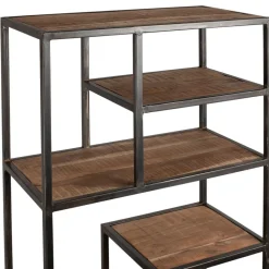 Fabrique de Styles Etagère en fer vieilli et bois d' acacia H170cm - Factory* Bibliothèques Et Étagères