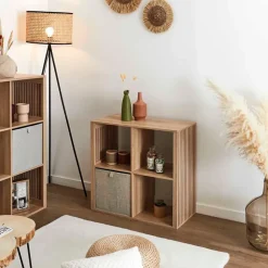 Fabrique de Styles Etagère module 4 cases 66x69.9cm - Kara* Bibliothèques Et Étagères