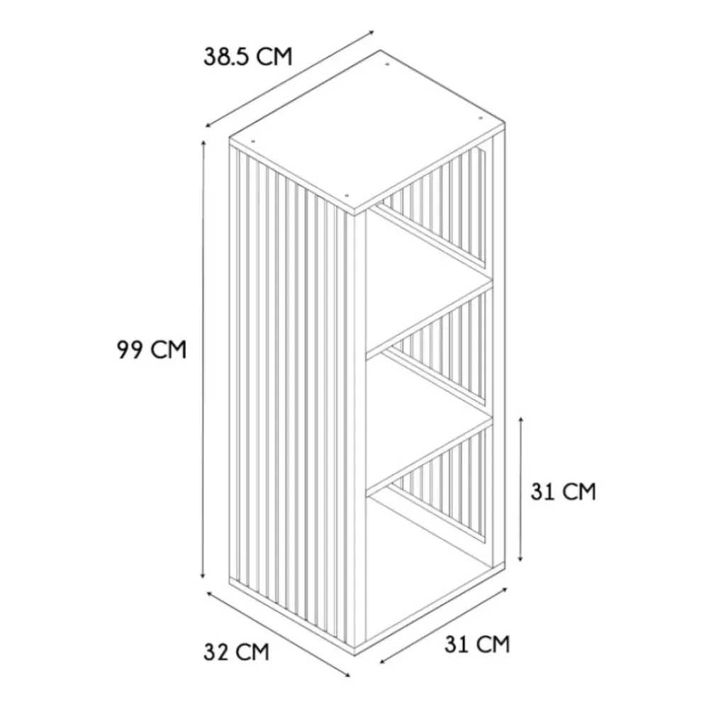 Fabrique de Styles Etagères modulables 3 cases H99cm - Kara* Bibliothèques Et Étagères