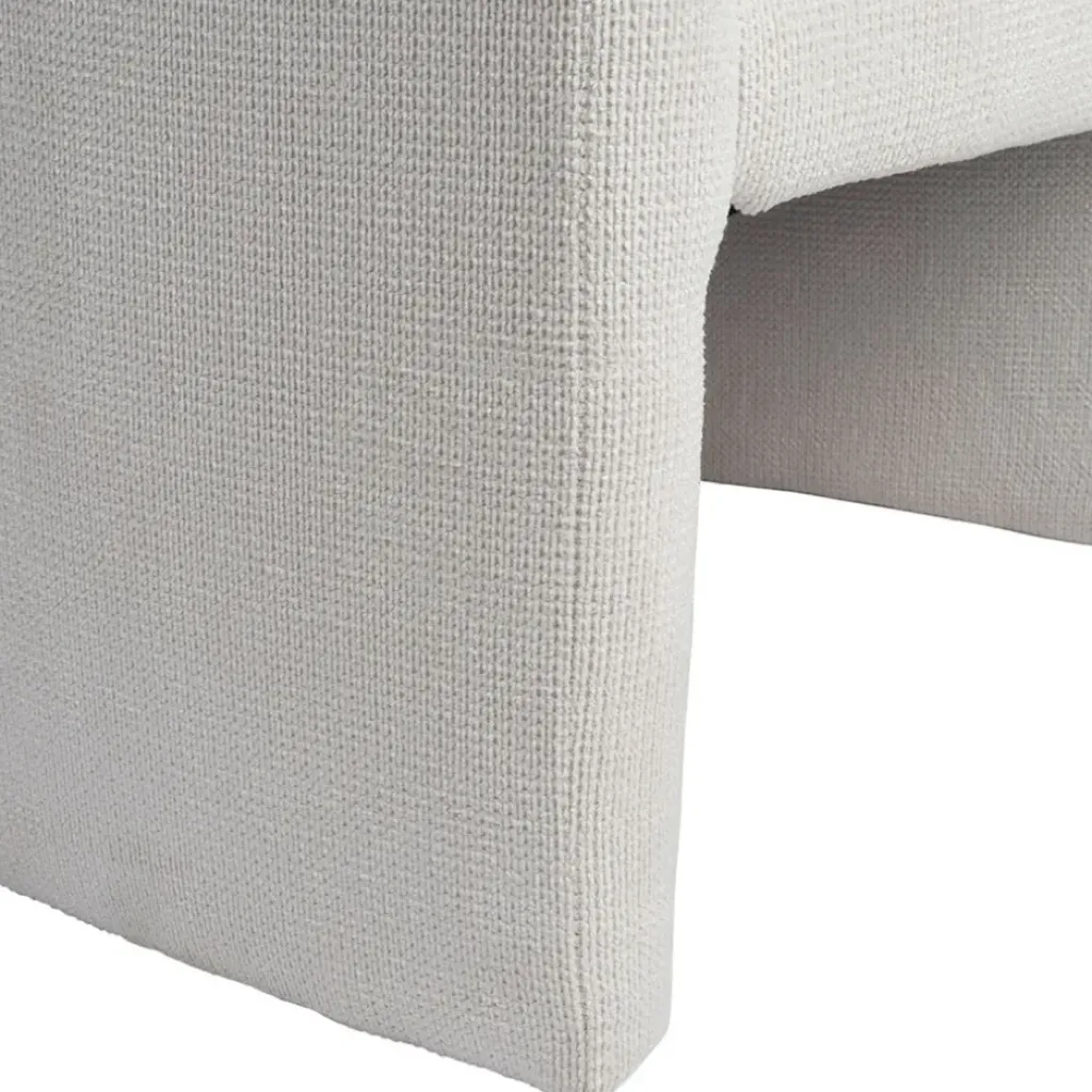 Fabrique de Styles Fauteuil club en tissu écru - Tessia* Fauteuils