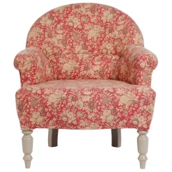 Fabrique de Styles Fauteuil crapaud floral en coton et pin - Margot* Fauteuils