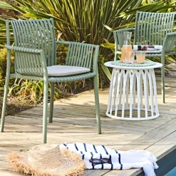 Fabrique de Styles Fauteuil d'extérieur avec coussin en tissu - Lumi*Enfant Chaises, Fauteuils|Jardin