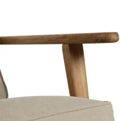 Fabrique de Styles Fauteuil en coton gris et chêne - Laureli* Fauteuils