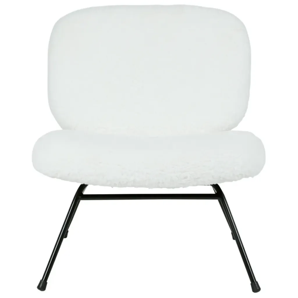 Fabrique de Styles Fauteuil en tissu bouclette et fer noir - Ethior* Fauteuils