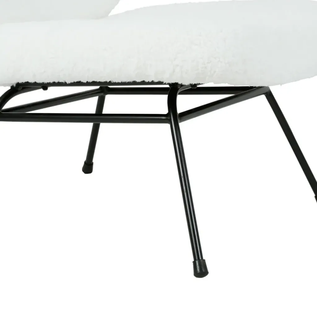 Fabrique de Styles Fauteuil en tissu bouclette et fer noir - Ethior* Fauteuils