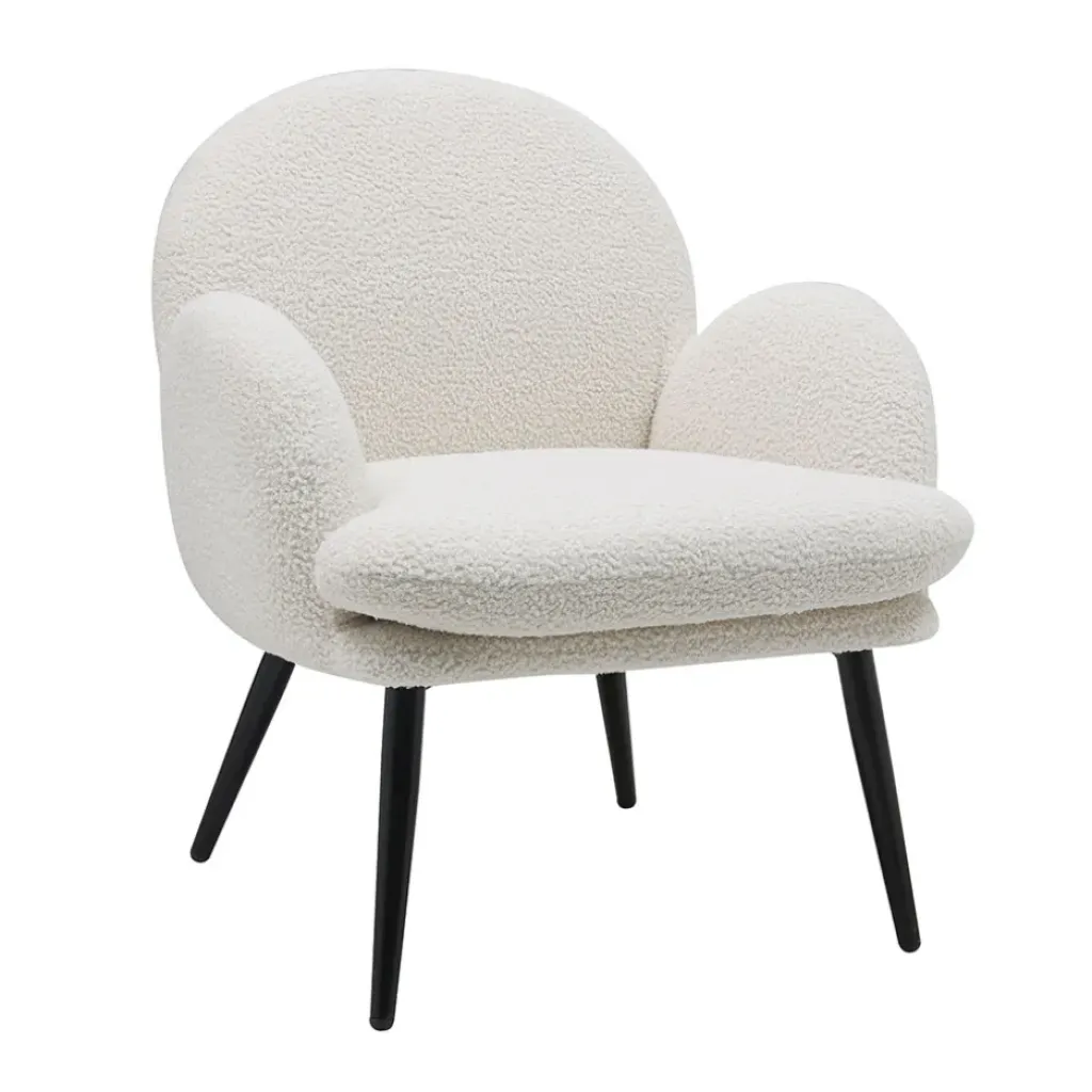 Fabrique de Styles Fauteuil en tissu effet laine bouclette - oria* Fauteuils