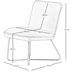 Fabrique de Styles Fauteuil en velours - Habby* Fauteuils