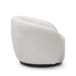 Fabrique de Styles Fauteuil pivotant en tissu effet bouclette - Assa* Fauteuils