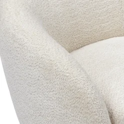 Fabrique de Styles Fauteuil pivotant en tissu effet bouclette - Assa* Fauteuils