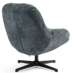 Fabrique de Styles Fauteuil pivotant en tissu bleu - Molto* Fauteuils
