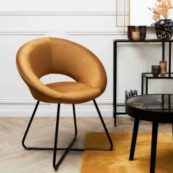 Fabrique de Styles Fauteuil rond en velours côtelé - Julia* Fauteuils