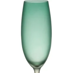 Fabrique de Styles Flute en cristallin vert et corail givré 22cl - Adria* Coupes Et Flutes