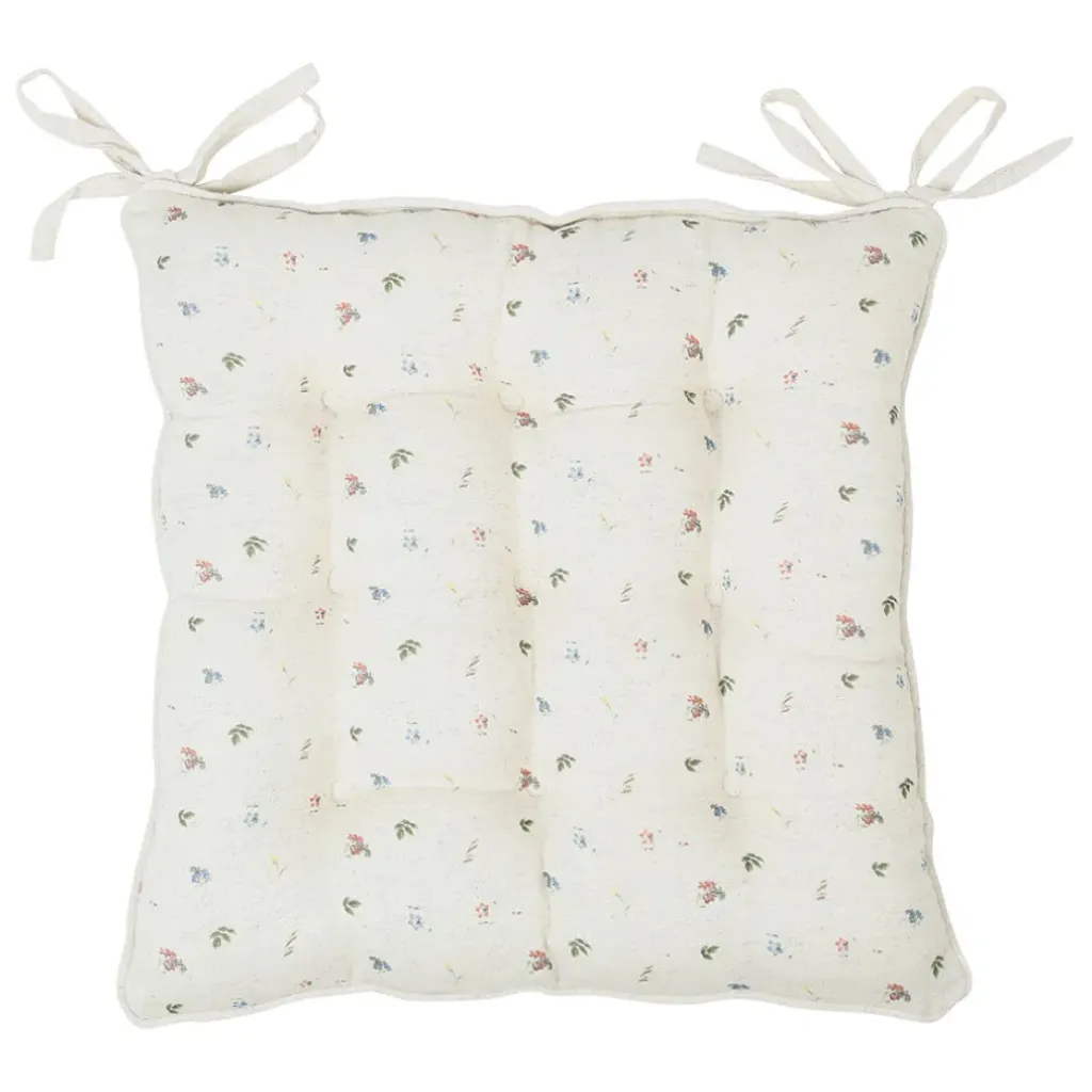 Fabrique de Styles Galette chaise carrée p'tite fleur 40x40cm en coton* Galettes De Chaise
