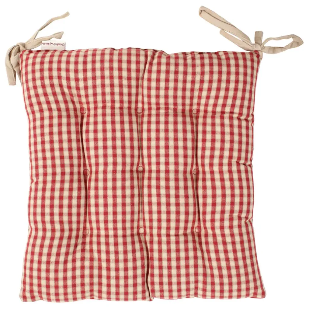 Fabrique de Styles Galette de chaise carrée mami en coton* Galettes De Chaise