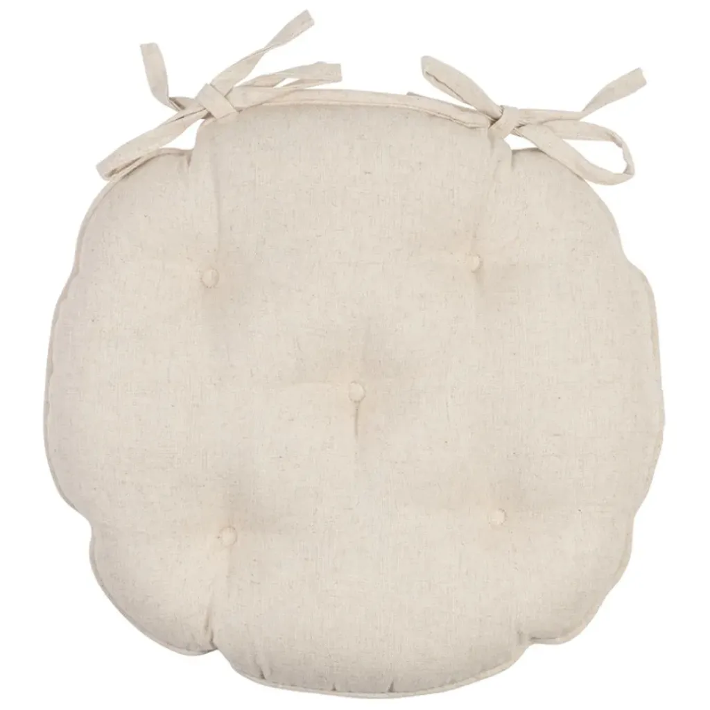 Fabrique de Styles Galette de chaise ronde en coton d40cm - Lucile* Galettes De Chaise