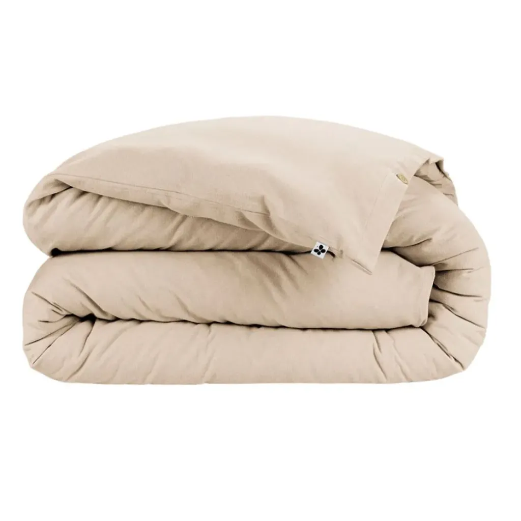 Fabrique de Styles Housse de couette en flanelle sable 240x220cm - Candice* Housses De Couette