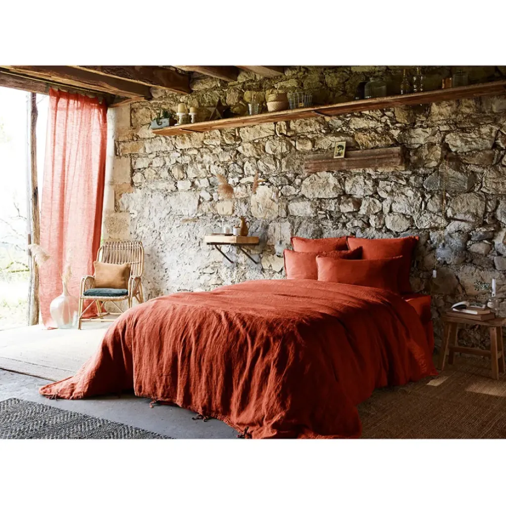 Fabrique de Styles Housse de couette en lin lavé 260x240cm - Soline* Housses De Couette