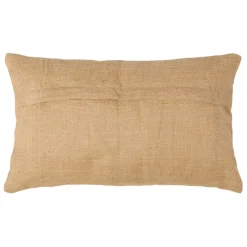 Fabrique de Styles Housse de coussin en jute naturel et coton vert 50x30cm - Patchuca* Coussins Et Housses