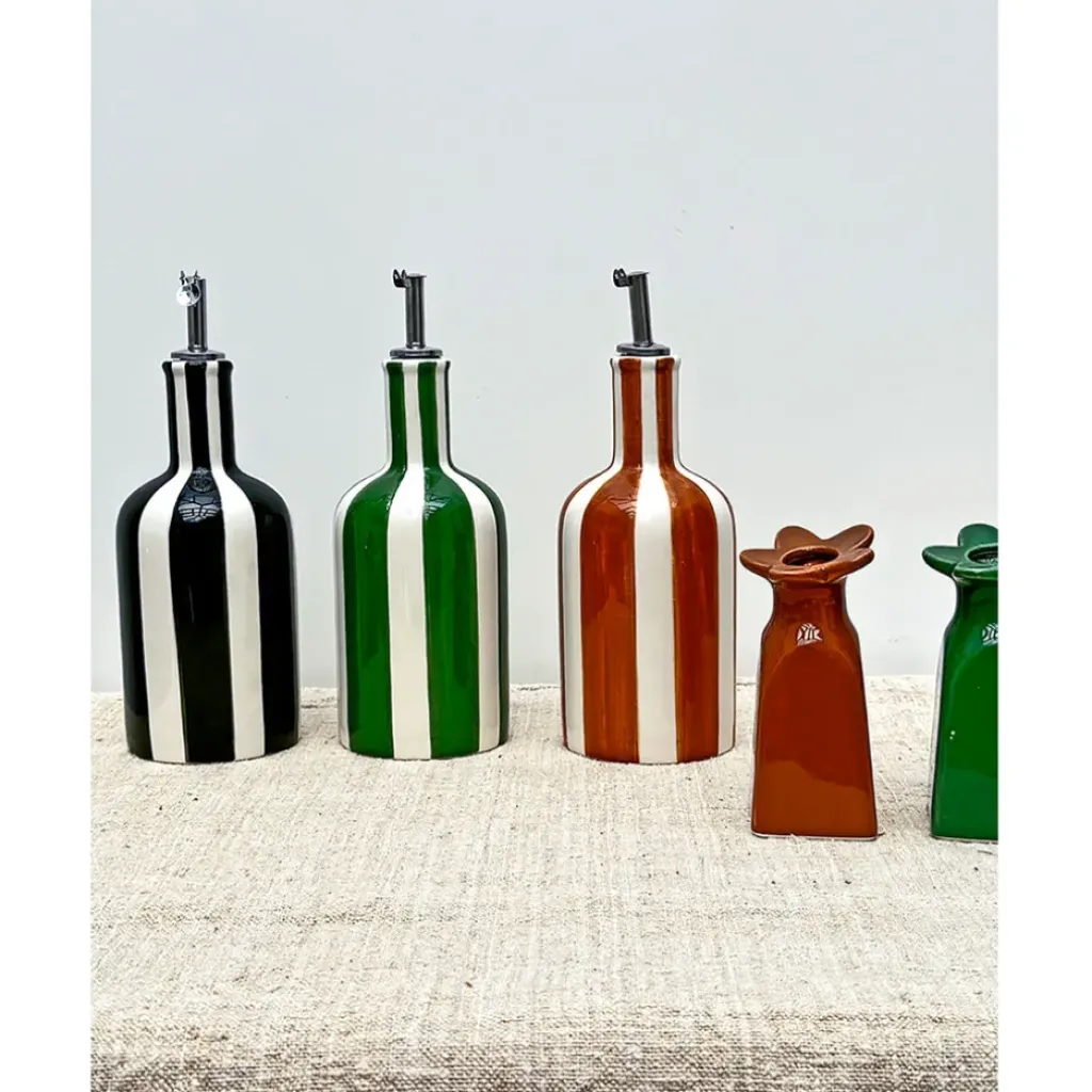 Fabrique de Styles Huilier en faïence rayé h22cm* Ustensibles De Cuisine