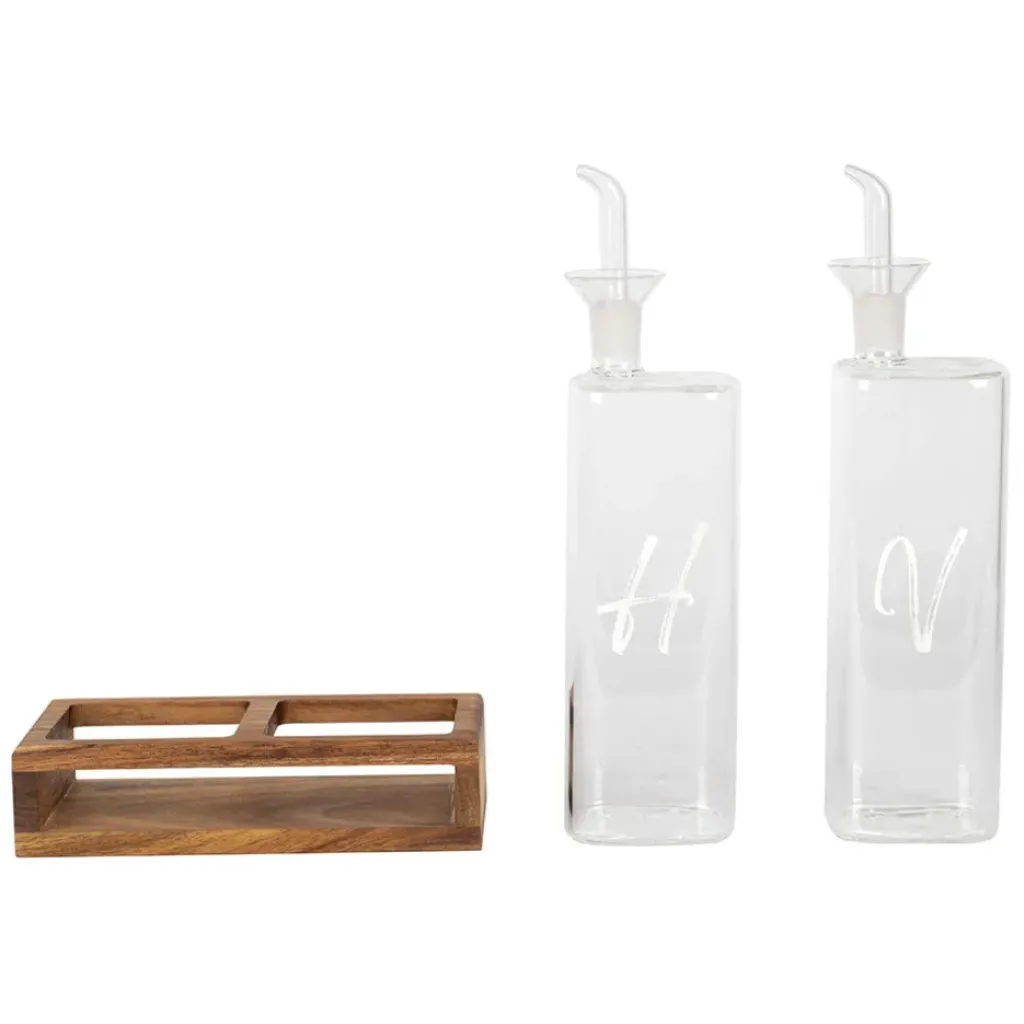 Fabrique de Styles Huilier vinaigrier en verre borosilicate avec support 45cl - Voidita* Ustensibles De Cuisine