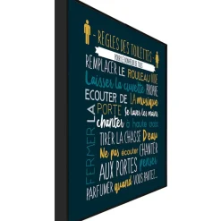 Fabrique de Styles Lambox w regl toilettes 40x40cm g lama noir* Tableaux Et Toiles