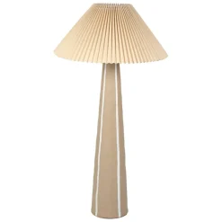 Fabrique de Styles Lampadaire en céramique et lin et écru h103cm - Paese* Lampadaires