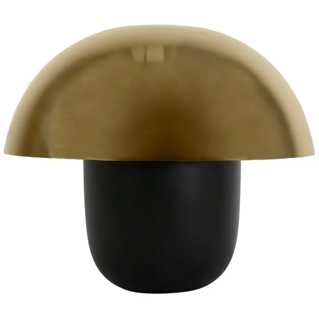Fabrique de Styles Lampe champignon en fer h35cm noir et doré - Champart* Lampes À Poser