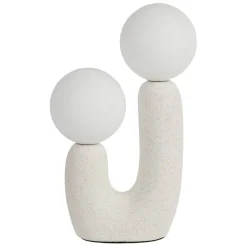 Fabrique de Styles Lampe céramique en écru h31cm - Organic* Lampes À Poser