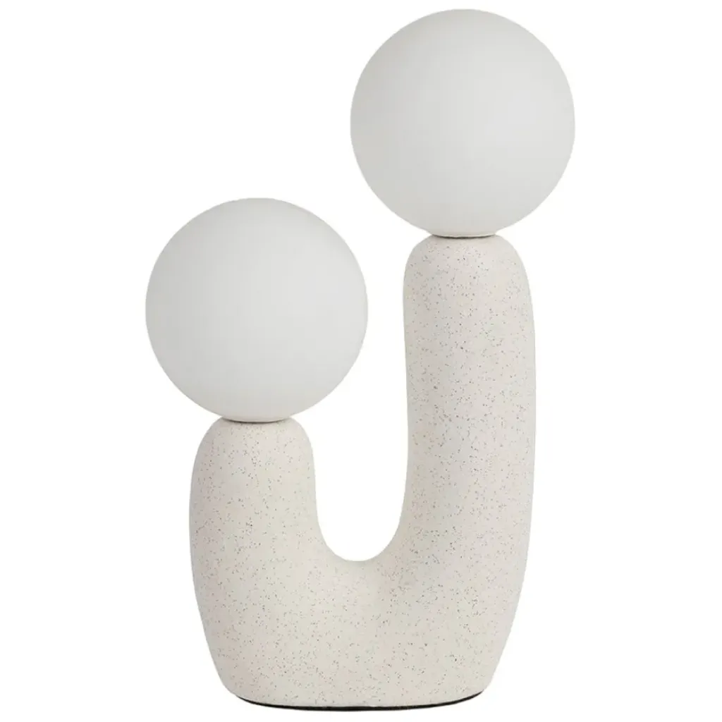 Fabrique de Styles Lampe céramique en écru h31cm - Organic* Lampes À Poser