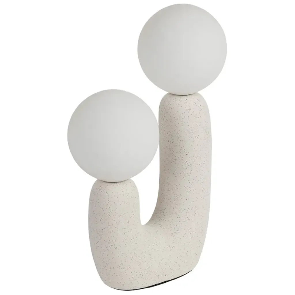 Fabrique de Styles Lampe céramique en écru h31cm - Organic* Lampes À Poser