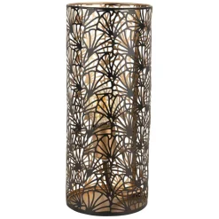 Fabrique de Styles Lampe cylindre en fer h36cm noir et doré - flaural* Lampes À Poser