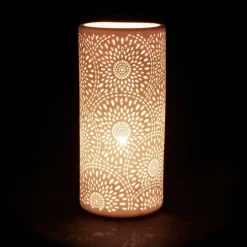 Fabrique de Styles Lampe cylindre rosace en Porcelaine* Lampes À Poser