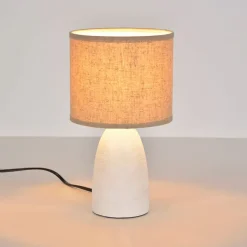 Fabrique de Styles Lampe en céramique he mat et lin h26cm - Gaïa* Lampes À Poser