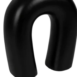 Fabrique de Styles Lampe en céramique ecru et coton noir h45cm - Organic* Lampes À Poser