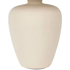 Fabrique de Styles Lampe en céramique et lin écru h40cm - Greeka* Lampes À Poser