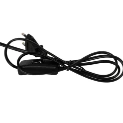 Fabrique de Styles Lampe en céramique et lin noir et écru h35cm - Eterra* Lampes À Poser