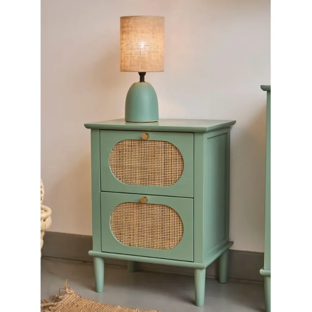 Fabrique de Styles Lampe en céramique et lin naturel - Jadea* Lampes À Poser