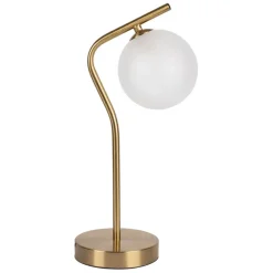 Fabrique de Styles Lampe en fer et verre doré et blanc h37.5cm - Ardecor* Lampes À Poser