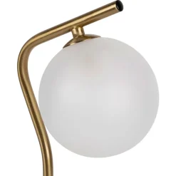 Fabrique de Styles Lampe en fer et verre doré et blanc h37.5cm - Ardecor* Lampes À Poser