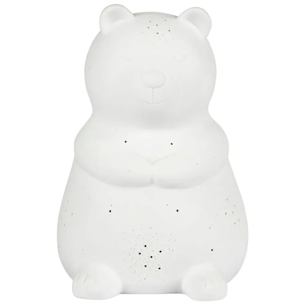 Fabrique de Styles Lampe en porcelaine h20.5cm - Ours* Lampes À Poser